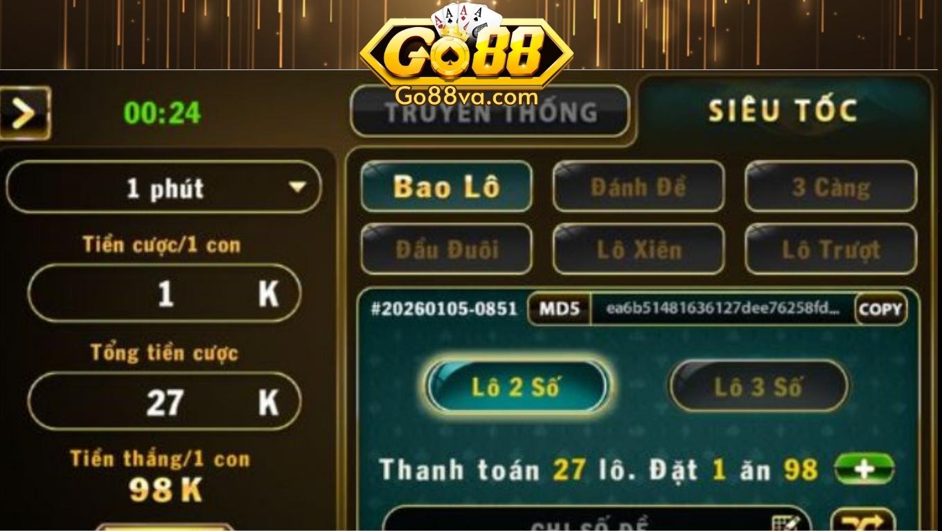 Chơi bao lô tại lô đề GO88 giúp tăng tỉ lệ thắng