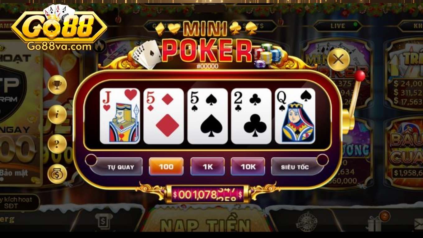 Mini poker GO88 bài tây kịch tính